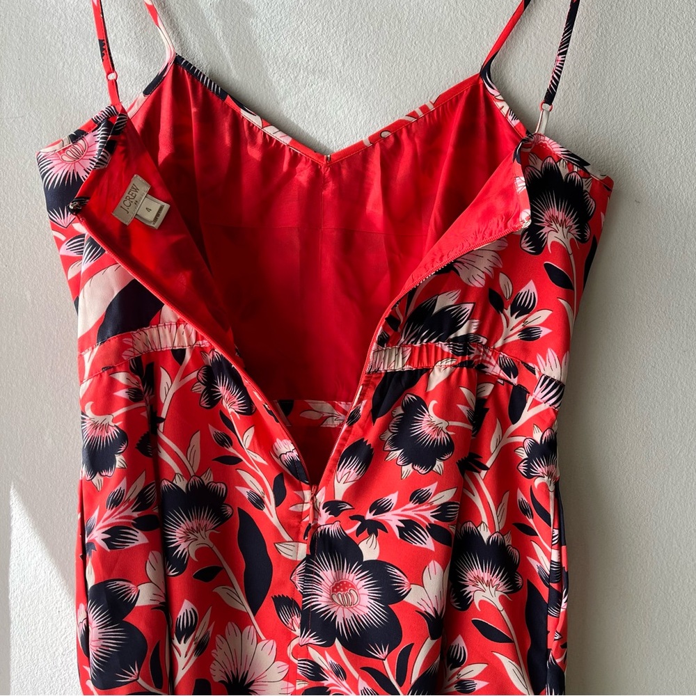 J.Crew•Tropical Floral Print Sundress•sz4 - Picture 10 of 13